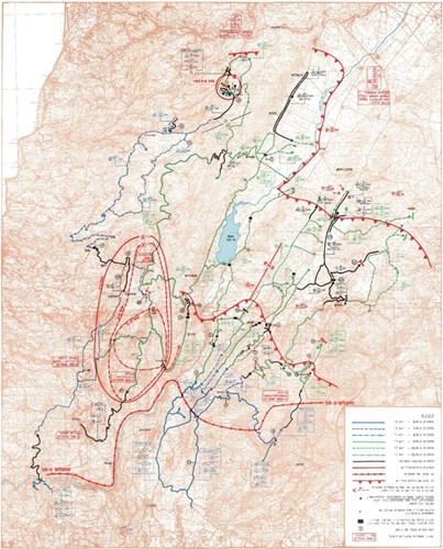 מפה 4 – מהלכי יום ולילה בבקעה ובהר, 6–11 ביוני (גרפיקה: אילנה אגרבה)