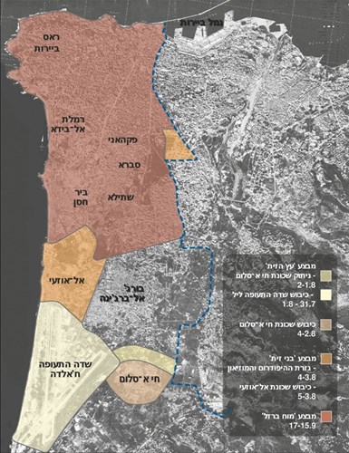 מפה 5 : הלחימה בביירות המערבית, - אוגוסט וספטמבר 1982 (גרפיקה: נתי אלקיים)